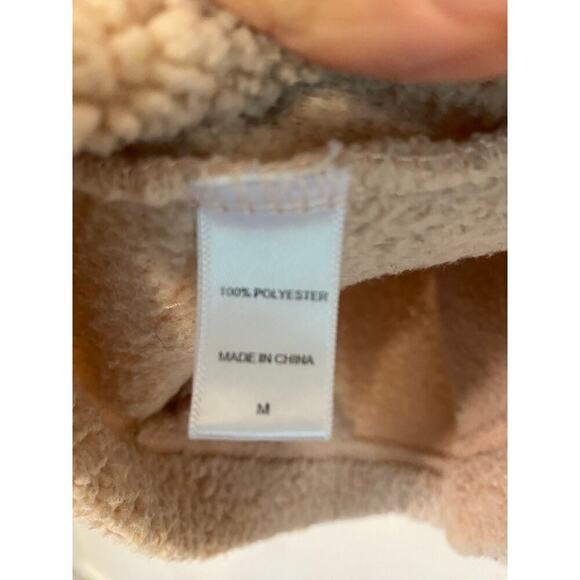 UGG By Koolaburra Pink 1/2 Zip Sherpa Fleece Pullover Sweatshirt Medium Winter - Picture 12 of 16